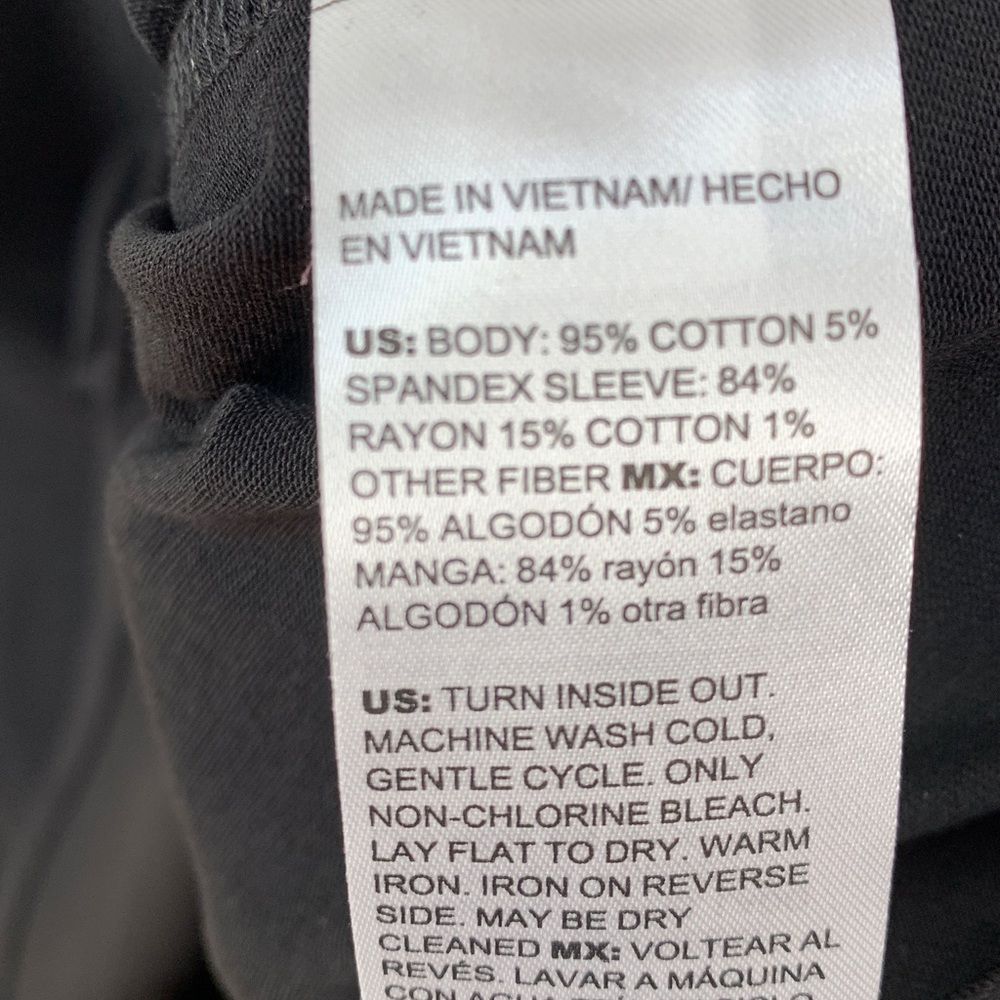 Chico’s Chiffon Sleeve Top in Black NEW! - Picture 7 of 8